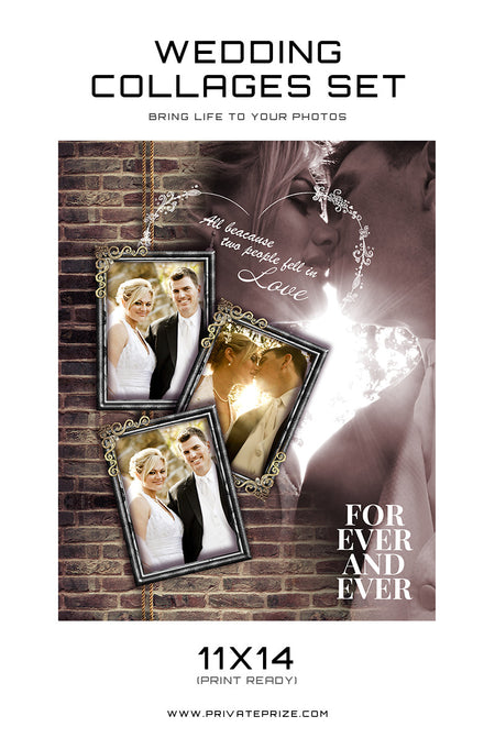 Wedding Collage Set - Whole Heart - Photography Photoshop Templates