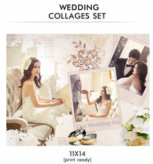 Wedding Collages Set - Just Married