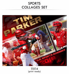 Parker - Sports Collage Photoshop Template