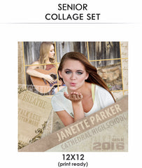 Janette- Senior Collage Photoshop Template