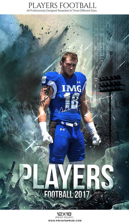 Players Themed Sports Template - Photography Photoshop Template