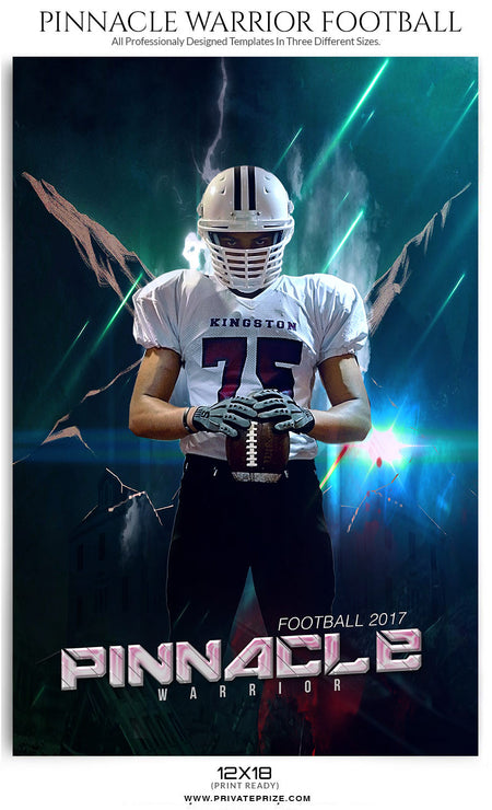 Pinnacle Warrior Themed Sports Template - Photography Photoshop Template