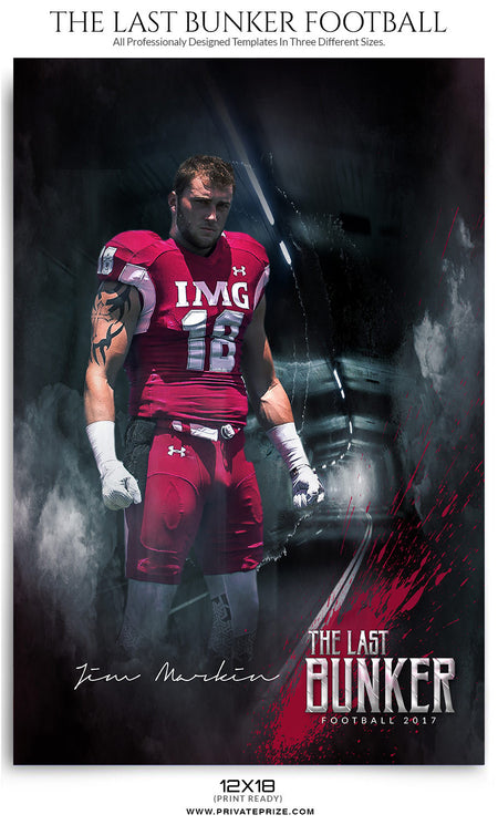 The Last Bunker Themed Sports Template - Photography Photoshop Template