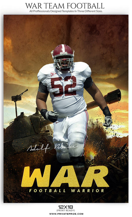 War Themed Sports Template - Photography Photoshop Template