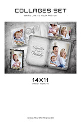 Family Collage - Vintage Silver