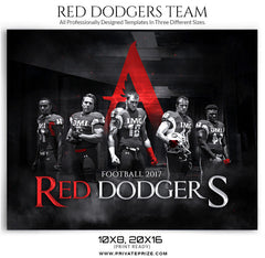 Red-Dodgers Themed Sports Template