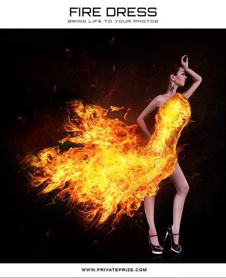 Fire Dress Brush - Photography Photoshop Templates