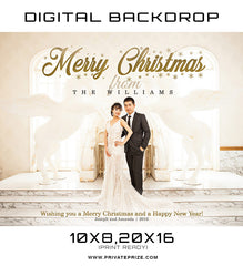 Merry Christmas The Williams Digital Backdrop Template