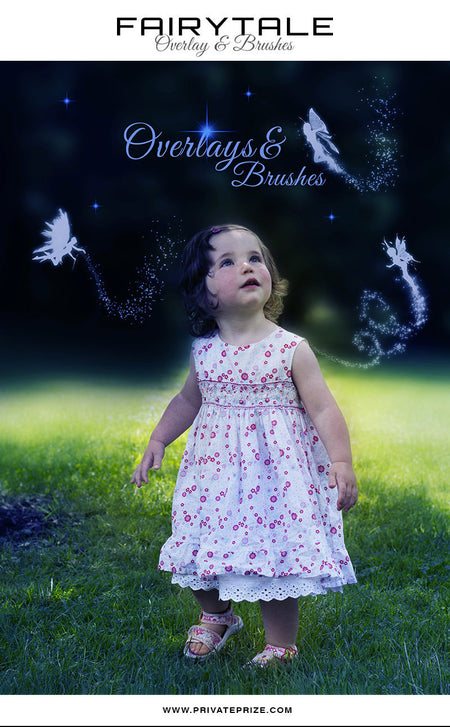 Fairy Brushes and Digital Overlays - Photography Photoshop Template