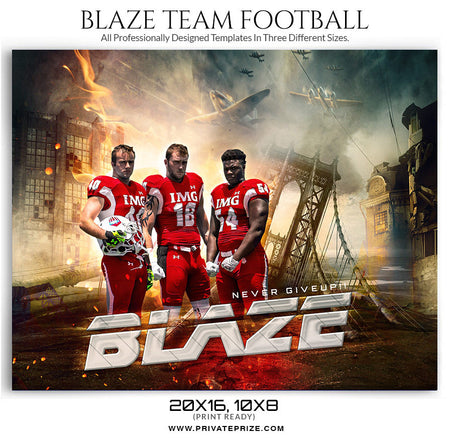 Blaze Themed Sports Template - Photography Photoshop Template