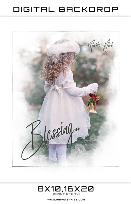 Blessings Digital Background Template - Photography Photoshop Template