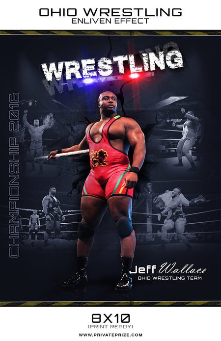 Jeff Ohio Wrestling - Enliven Effects - Photography Photoshop Template