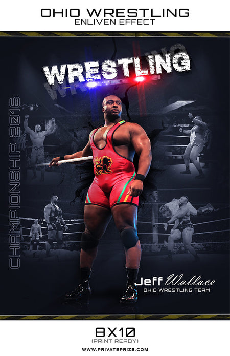 Jeff Ohio Wrestling - Enliven Effects - Photography Photoshop Template