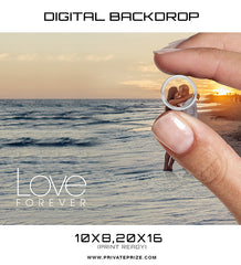The Proposal on the Beach  Digital Background Template