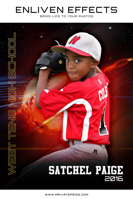 Sports Baseball Photography- Enliven Effects - Photography Photoshop Template