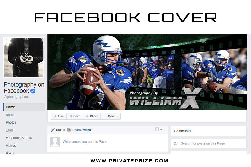 Facebook Timeline Cover WilliamX - Photography Photoshop Template