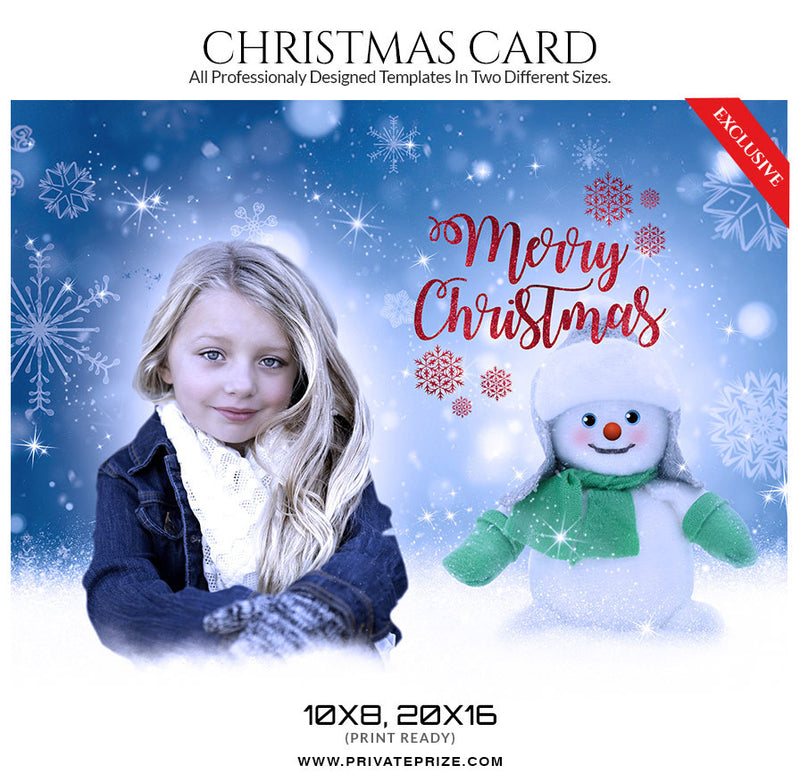 Christmas Card - Photography Photoshop Template