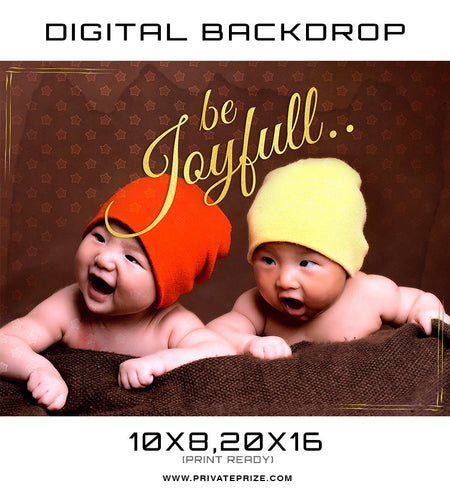 Be Joyfull Kids Digital Background Template - Photography Photoshop Templates