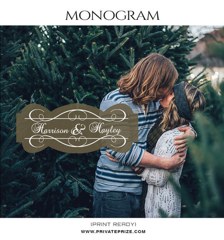 Harrison and Hayley Love Monogram - Photography Photoshop Template