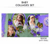 Baby Collage Set - Lavendar - Photography Photoshop Template