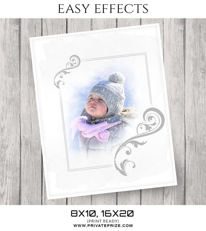 Easy Effects- Winters - Photography Photoshop Template
