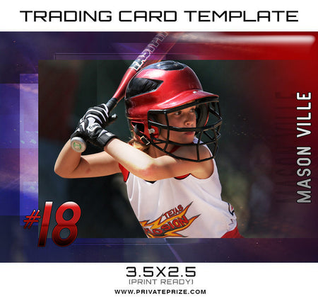 Mason Sports Trading Card Template - Photography Photoshop Templates