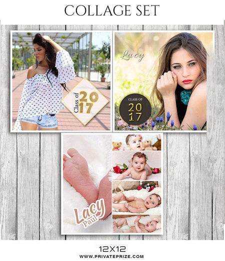 Happiness- Collage Set - Photography Photoshop Template