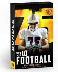 Best Selling Football Bundle Photography Photoshop Template - PrivatePrize - Photography Templates