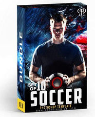 Best Selling Soccer Bundle Photography Photoshop Template - PrivatePrize - Photography Templates