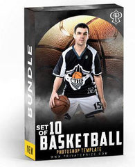 Best Selling Basketball Bundle Photography Photoshop Template - PrivatePrize - Photography Templates