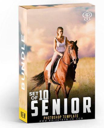 Best Selling Seniors Bundle Photography Photoshop Template - PrivatePrize - Photography Templates