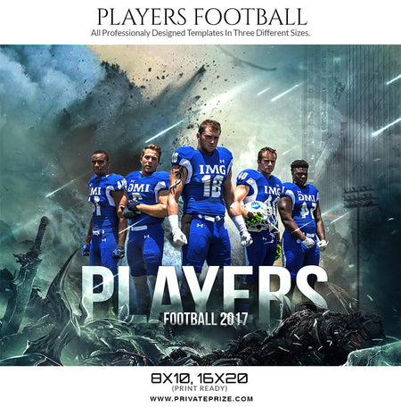 Players Themed Sports Template - Photography Photoshop Template