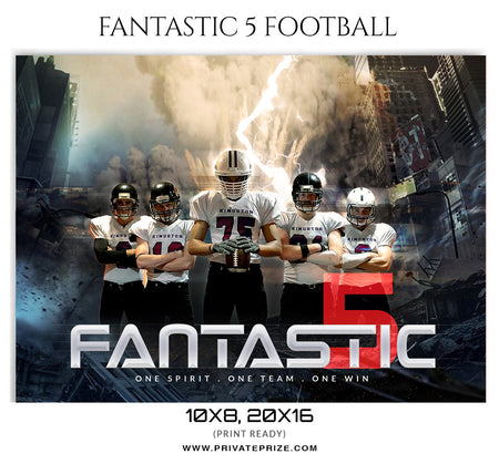 Fantastic 5 Themed Sports Template - Photography Photoshop Template