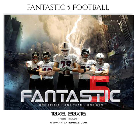 Fantastic 5 Themed Sports Template - Photography Photoshop Template