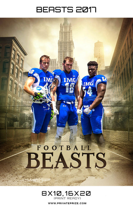 Football Beasts 2017 Sports Template -  Enliven Effects - Photography Photoshop Templates