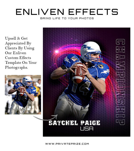Sports Football Photography- Enliven Effects - Photography Photoshop Template