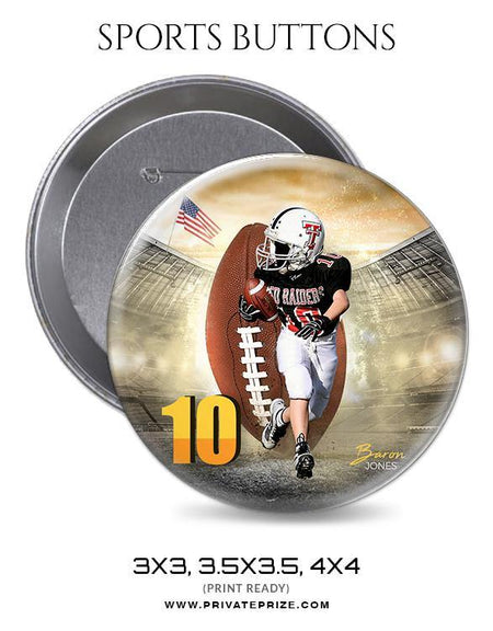 Baron Jones - Football Sports Button - PrivatePrize - Photography Templates