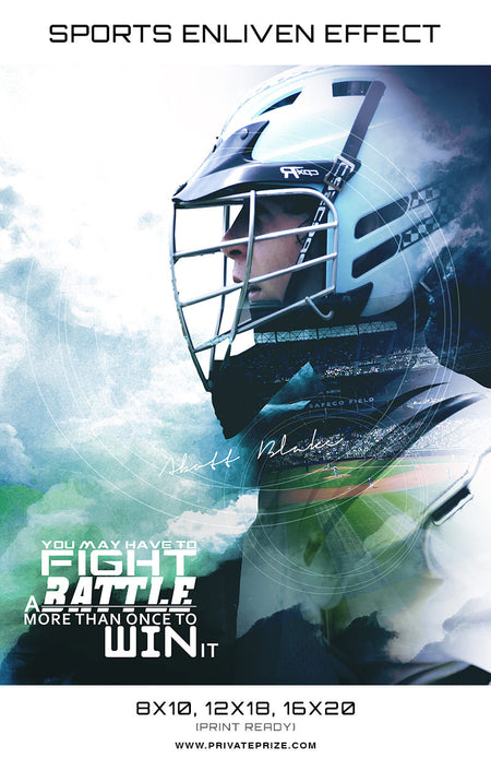 Double Exposer Football High School Sports - Enliven Effects - Photography Photoshop Template