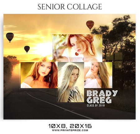 Brady grag senior collage - SENIOR COLLAGE PHOTOGRAPHY TEMPLATE - Photography Photoshop Template