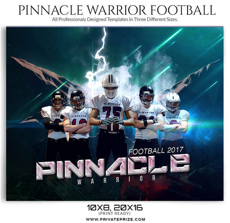 Pinnacle Warrior Themed Sports Template - Photography Photoshop Template