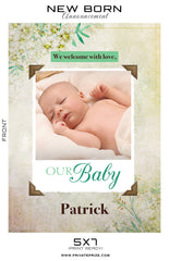 New Born Announcement Card