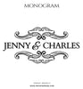 Jenny and Charles Monogram - Photography Photoshop Template