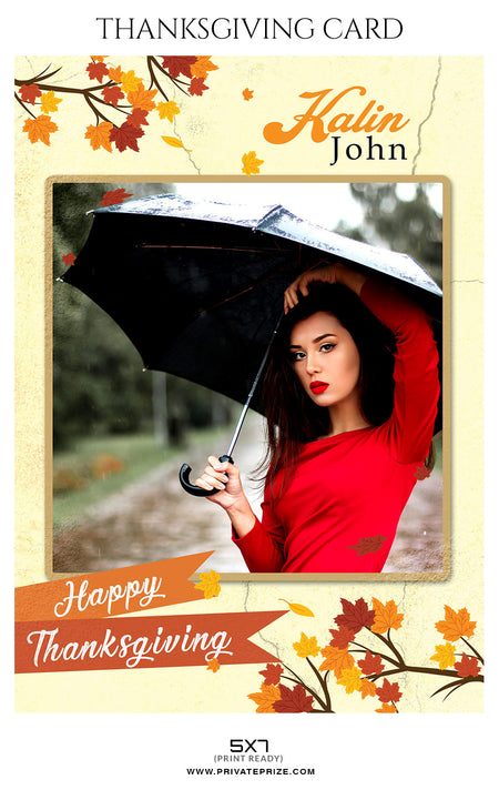 Kalin John - Thanksgiving Digital Backdrop Template - Photography Photoshop Template
