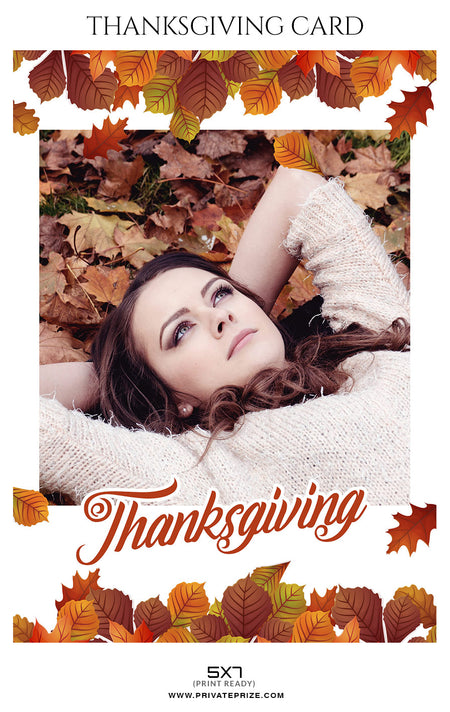 Jacelyn Troy  - Thanksgiving card Digital Backdrop - Photography Photoshop Template