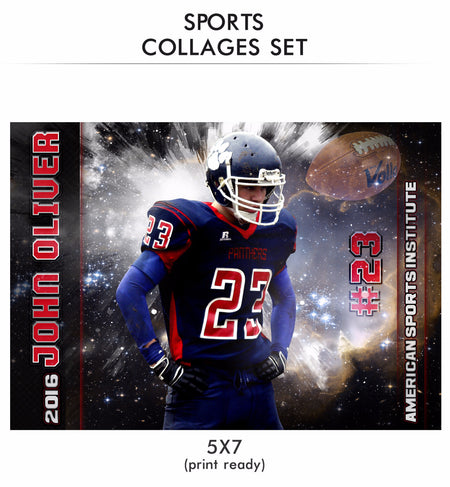 John - Sports Collage Photoshop Template - Photography Photoshop Template