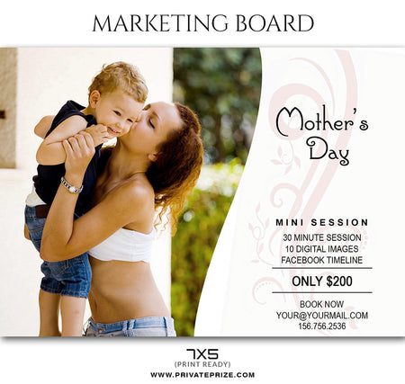 MOTHERS DAY MINI SESSION FLYER TEMPLATE FOR PHOTOGRAPHERS - Photography Photoshop Template