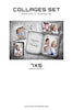 Family Collage - Vintage Silver - Photography Photoshop Template
