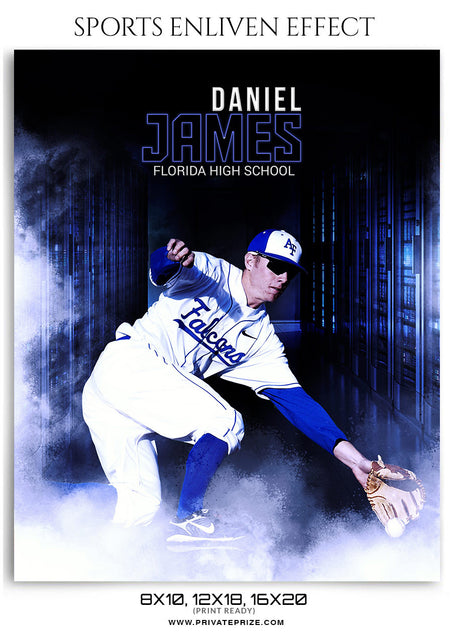 Daniel James- Baseball Sports Enliven Effect Photography Template - Photography Photoshop Template