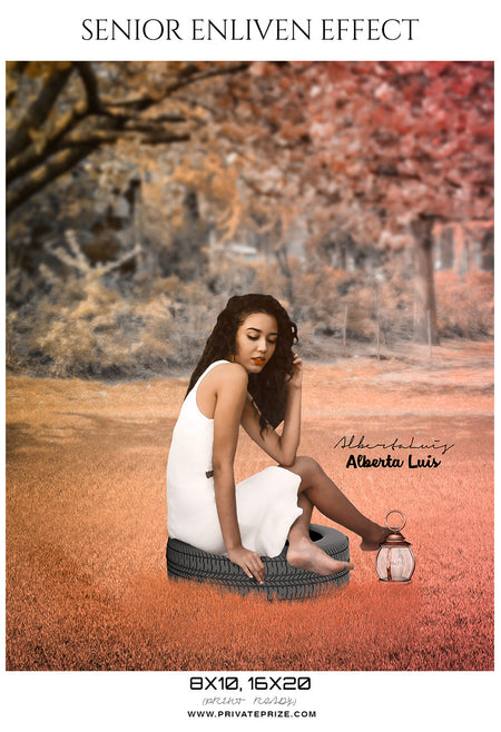 Alberta Luis - Senior Enliven Effect Photography Template - Photography Photoshop Template