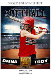 Daina Troy - Softball Sports Enliven Effect Photography Template